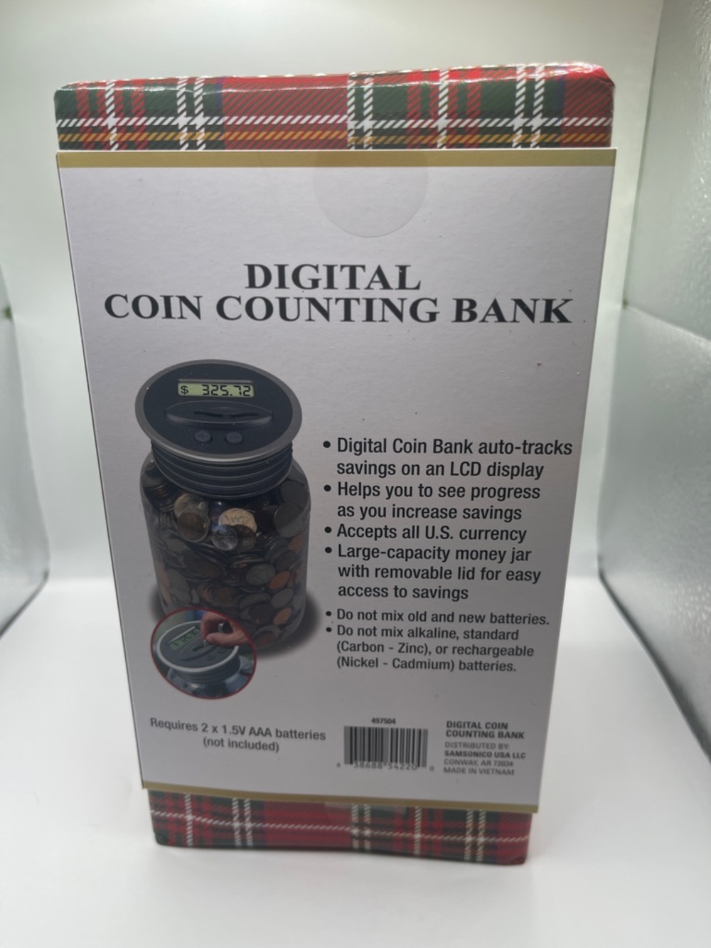 Digital Coin Counting Bank - Gray - Picture 3 of 8